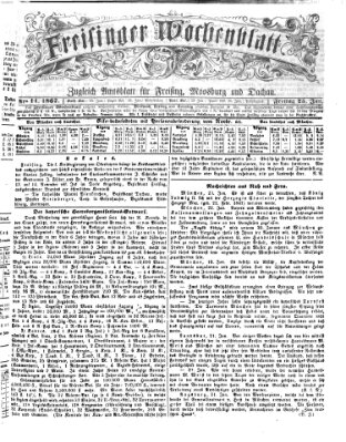 Freisinger Wochenblatt Freitag 25. Januar 1867