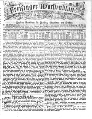 Freisinger Wochenblatt Sonntag 14. April 1867