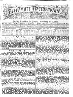 Freisinger Wochenblatt Freitag 10. Mai 1867