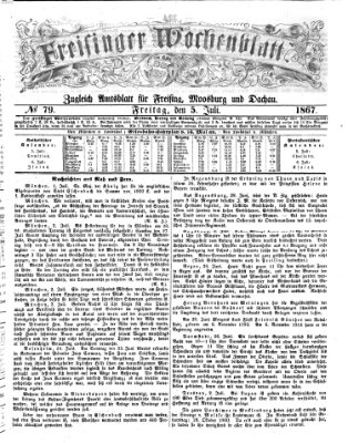 Freisinger Wochenblatt Freitag 5. Juli 1867