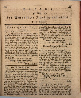 Königlich-baierisches Intelligenzblatt für das Großherzogthum Würzburg (Würzburger Intelligenzblatt) Samstag 21. Juni 1817