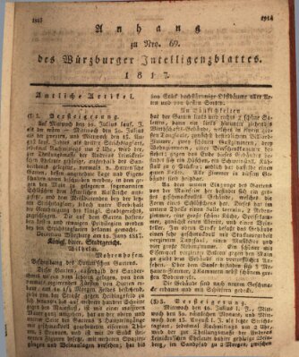 Königlich-baierisches Intelligenzblatt für das Großherzogthum Würzburg (Würzburger Intelligenzblatt) Dienstag 1. Juli 1817