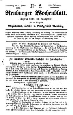 Neuburger Wochenblatt Donnerstag 4. Januar 1866