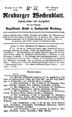 Neuburger Wochenblatt Samstag 12. Mai 1866