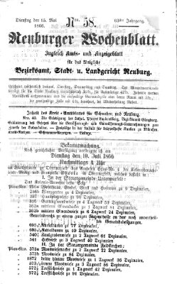 Neuburger Wochenblatt Dienstag 15. Mai 1866