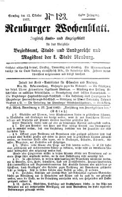 Neuburger Wochenblatt Samstag 12. Oktober 1867