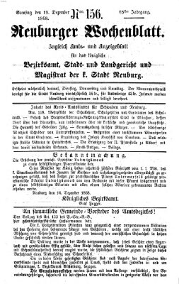 Neuburger Wochenblatt Samstag 19. Dezember 1868