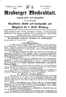 Neuburger Wochenblatt Montag 11. Januar 1869