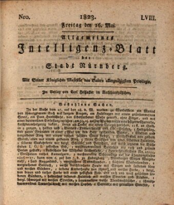 Allgemeines Intelligenz-Blatt der Stadt Nürnberg Freitag 16. Mai 1823