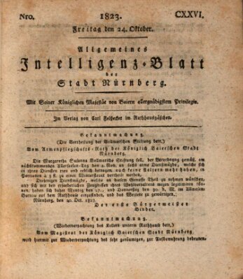 Allgemeines Intelligenz-Blatt der Stadt Nürnberg Freitag 24. Oktober 1823