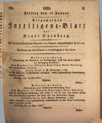 Allgemeines Intelligenz-Blatt der Stadt Nürnberg Freitag 18. Januar 1828