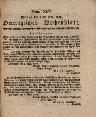 Oettingisches Wochenblatt