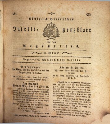 Königlich-baierisches Intelligenzblatt für den Regen-Kreis (Königlich bayerisches Intelligenzblatt für die Oberpfalz und von Regensburg) Mittwoch 26. Mai 1824