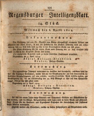 Regensburger Intelligenzblatt (Regensburger Wochenblatt)