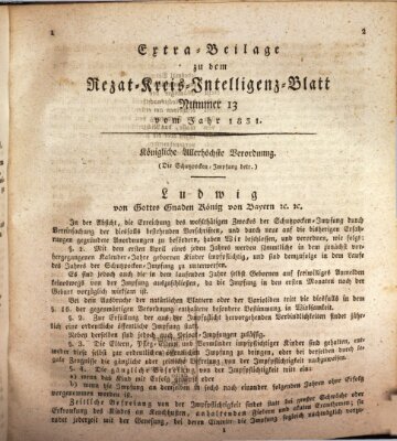 Königlich Bayerisches Intelligenzblatt für den Rezat-Kreis (Ansbacher Intelligenz-Zeitung) Mittwoch 16. Februar 1831