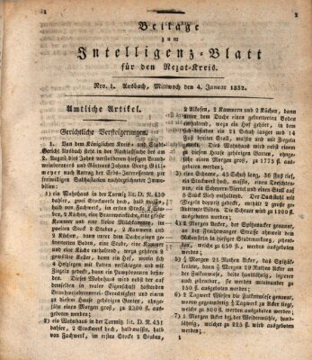 Königlich Bayerisches Intelligenzblatt für den Rezat-Kreis (Ansbacher Intelligenz-Zeitung) Mittwoch 4. Januar 1832