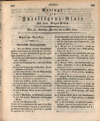 Königlich Bayerisches Intelligenzblatt für den Rezat-Kreis (Ansbacher Intelligenz-Zeitung) Samstag 5. Mai 1832