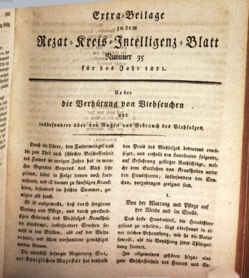 Königlich Bayerisches Intelligenzblatt für den Rezat-Kreis (Ansbacher Intelligenz-Zeitung) Samstag 2. Mai 1835