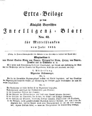 Königlich Bayerisches Intelligenzblatt für Mittelfranken (Ansbacher Intelligenz-Zeitung) Mittwoch 4. August 1852
