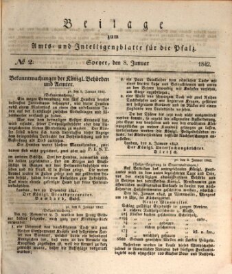 Königlich bayerisches Amts- und Intelligenzblatt für die Pfalz Samstag 8. Januar 1842