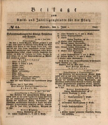 Königlich bayerisches Amts- und Intelligenzblatt für die Pfalz Montag 6. Juni 1842
