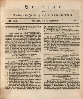 Königlich bayerisches Amts- und Intelligenzblatt für die Pfalz Samstag 31. Dezember 1842