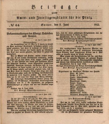 Königlich bayerisches Amts- und Intelligenzblatt für die Pfalz Freitag 9. Juni 1843