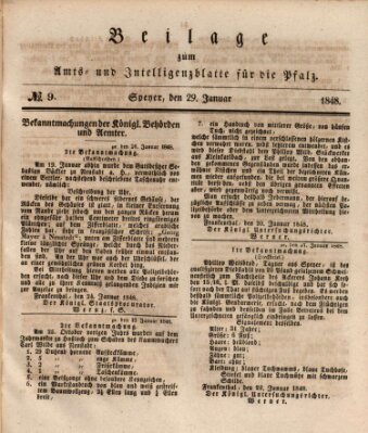 Königlich bayerisches Amts- und Intelligenzblatt für die Pfalz Samstag 29. Januar 1848