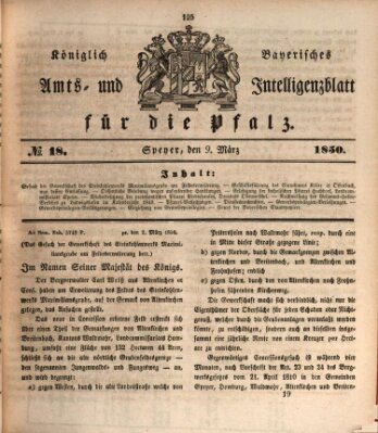Königlich bayerisches Amts- und Intelligenzblatt für die Pfalz