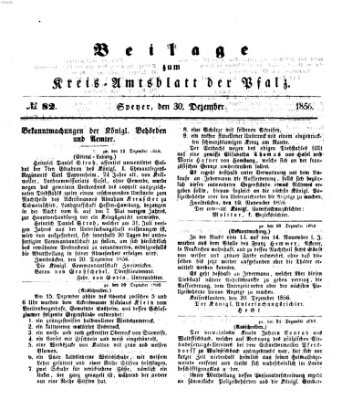 Königlich-bayerisches Kreis-Amtsblatt der Pfalz (Königlich bayerisches Amts- und Intelligenzblatt für die Pfalz) Dienstag 30. Dezember 1856