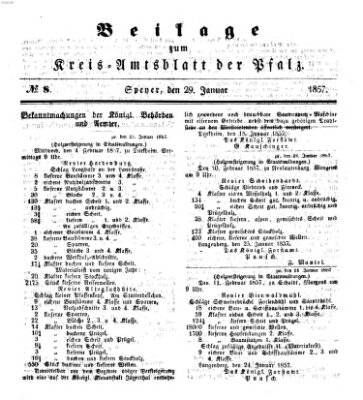 Königlich-bayerisches Kreis-Amtsblatt der Pfalz (Königlich bayerisches Amts- und Intelligenzblatt für die Pfalz) Donnerstag 29. Januar 1857