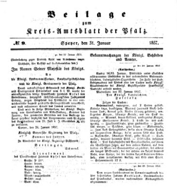 Königlich-bayerisches Kreis-Amtsblatt der Pfalz (Königlich bayerisches Amts- und Intelligenzblatt für die Pfalz) Samstag 31. Januar 1857