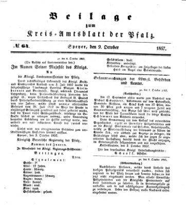 Königlich-bayerisches Kreis-Amtsblatt der Pfalz (Königlich bayerisches Amts- und Intelligenzblatt für die Pfalz) Freitag 9. Oktober 1857