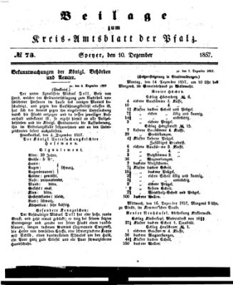 Königlich-bayerisches Kreis-Amtsblatt der Pfalz (Königlich bayerisches Amts- und Intelligenzblatt für die Pfalz) Donnerstag 10. Dezember 1857