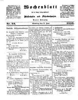 Wochenblatt für die königl. Landgerichtsbezirke Pfaffenhofen und Schrobenhausen (Amts-Blatt für den Verwaltungs- und Gerichts-Bezirk Schrobenhausen) Samstag 7. Juni 1856