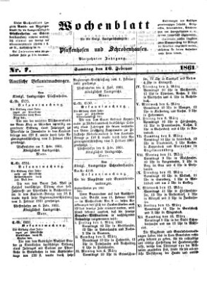 Wochenblatt für die königl. Landgerichtsbezirke Pfaffenhofen und Schrobenhausen (Amts-Blatt für den Verwaltungs- und Gerichts-Bezirk Schrobenhausen) Samstag 16. Februar 1861