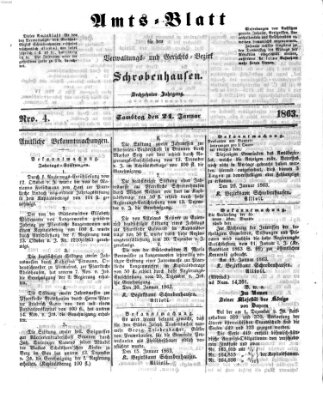 Amts-Blatt für den Verwaltungs- und Gerichts-Bezirk Schrobenhausen Samstag 24. Januar 1863