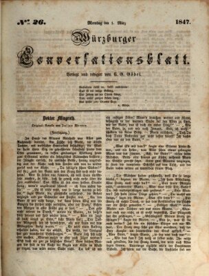 Würzburger Conversationsblatt Montag 1. März 1847