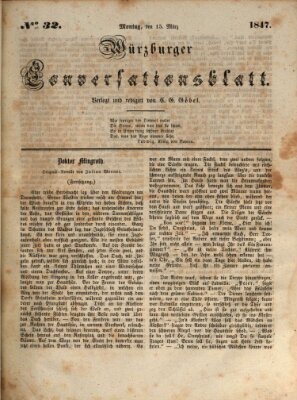 Würzburger Conversationsblatt Montag 15. März 1847