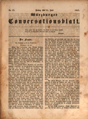 Würzburger Conversationsblatt Freitag 25. Juni 1847