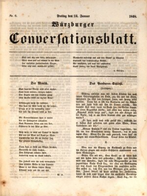 Würzburger Conversationsblatt Freitag 14. Januar 1848