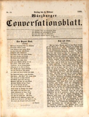 Würzburger Conversationsblatt Freitag 4. Februar 1848