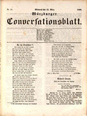 Würzburger Conversationsblatt Mittwoch 15. März 1848
