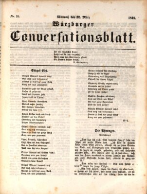 Würzburger Conversationsblatt Mittwoch 22. März 1848