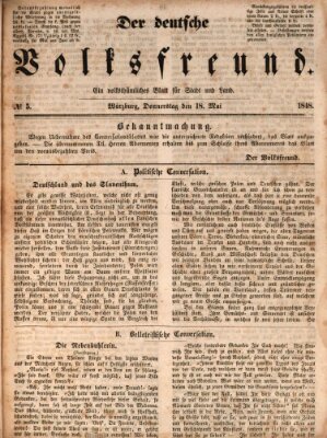 Der deutsche Volksfreund (Würzburger Conversationsblatt)