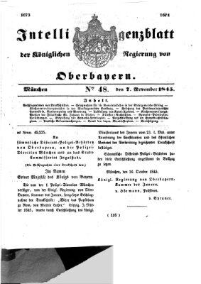 Intelligenzblatt der Königlichen Regierung von Oberbayern (Münchner Intelligenzblatt)