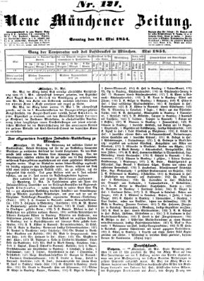 Neue Münchener Zeitung (Süddeutsche Presse) Sonntag 21. Mai 1854