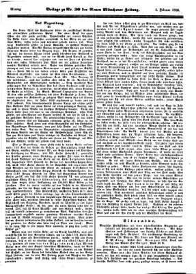 Neue Münchener Zeitung (Süddeutsche Presse) Montag 5. Februar 1855