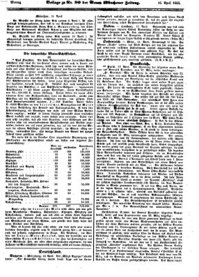 Neue Münchener Zeitung (Süddeutsche Presse) Montag 16. April 1855