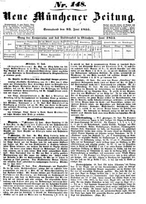 Neue Münchener Zeitung (Süddeutsche Presse) Samstag 23. Juni 1855